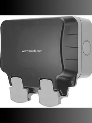 British General IP66 13A 2-Gang SP Weatherproof Outdoor Switched Socket