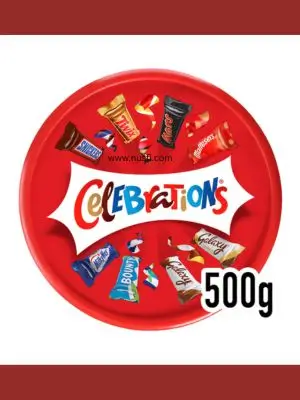 Celebrations Milk Chocolates Sharing Gift Tub 500g-Suitable for Vegetarians